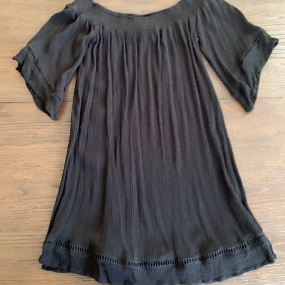 black off the shoulder dress